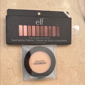 Revlon ColorStay Pressed Powder in Light/Medium and e.l.f. Eyeshadow palette